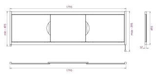 Экран под ванну Onika Лагуна 518007 180см белый